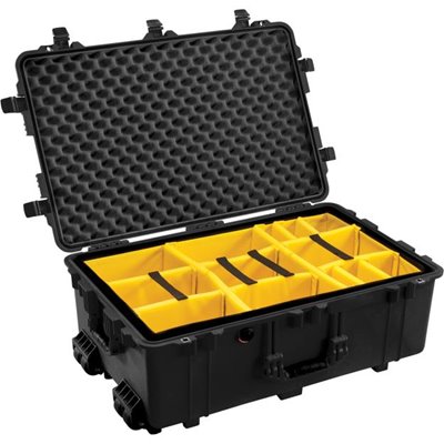 Open Pelican™ 1654 Camera Case w/ yellow dividers
