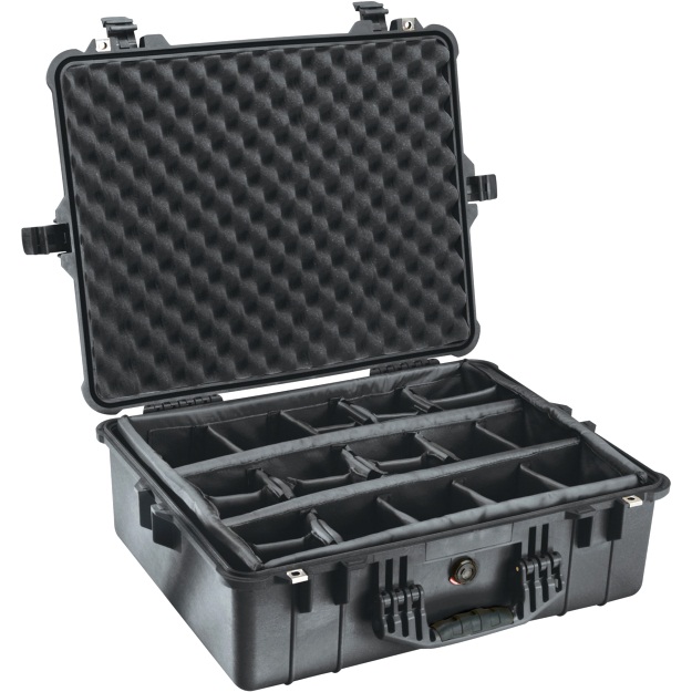 Open Pelican™ 1604 Camera Case w/ black dividers