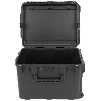 Open, deep, SKB case with foam