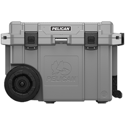 Closed Grey Pelican 45QW Elite Cooler with Wheels