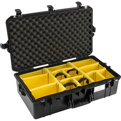 Open Pelican 1605 Air Camera Case w/ yellow dividers